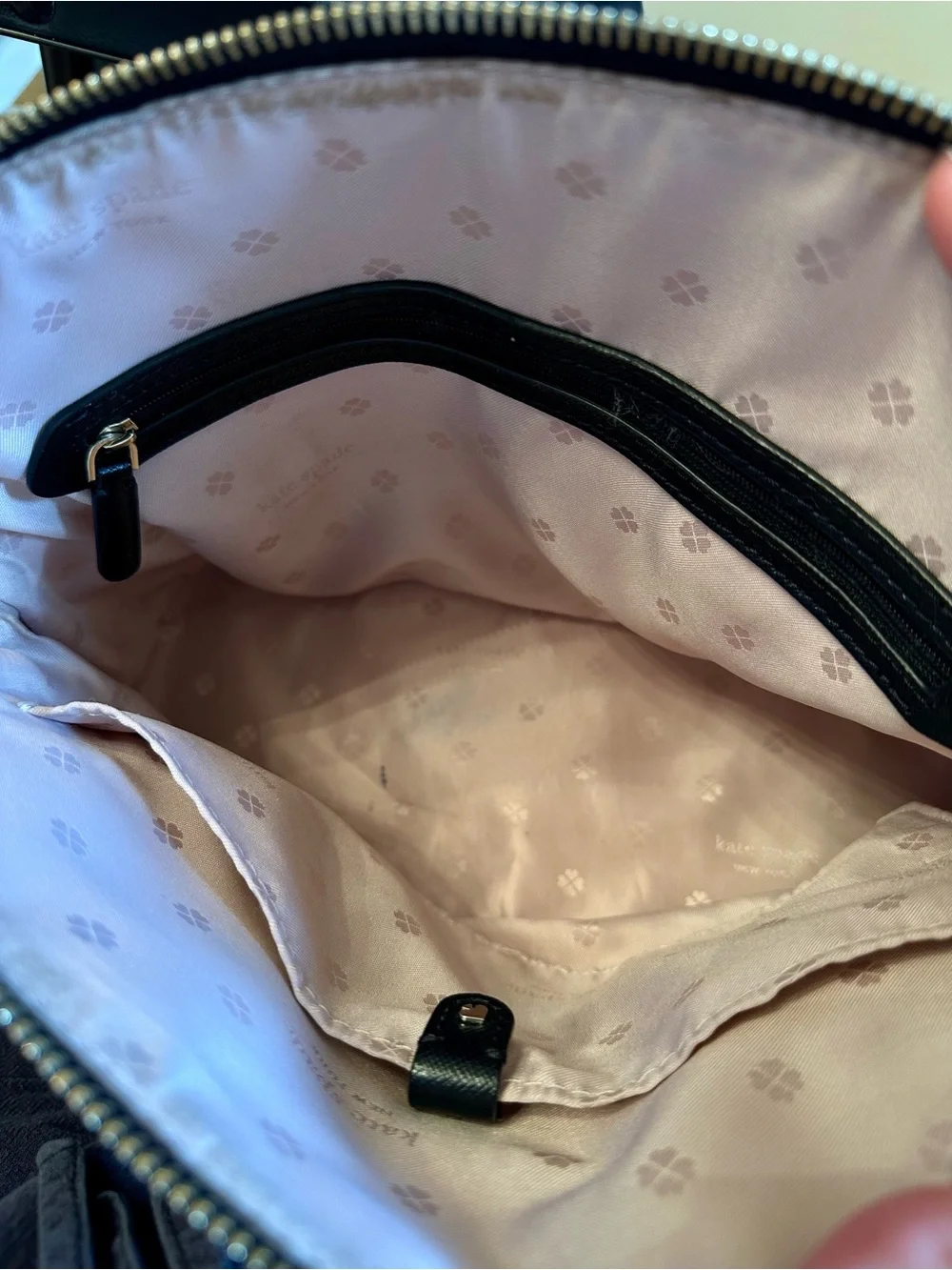 Kate Spade New York Structured Black Leather Satchel Bag